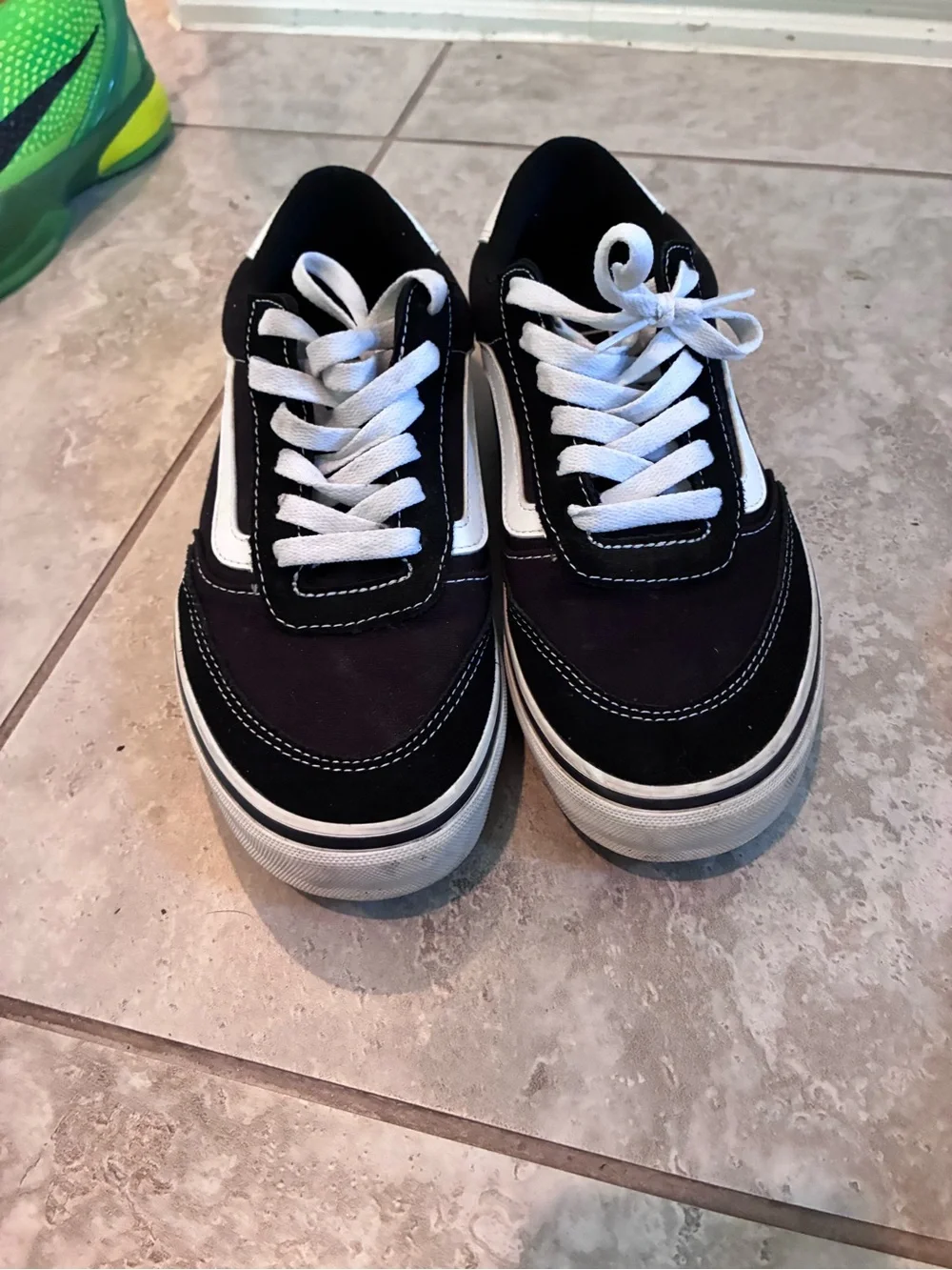 Vans Black and White Old Skool Skate Sneakers - Men's